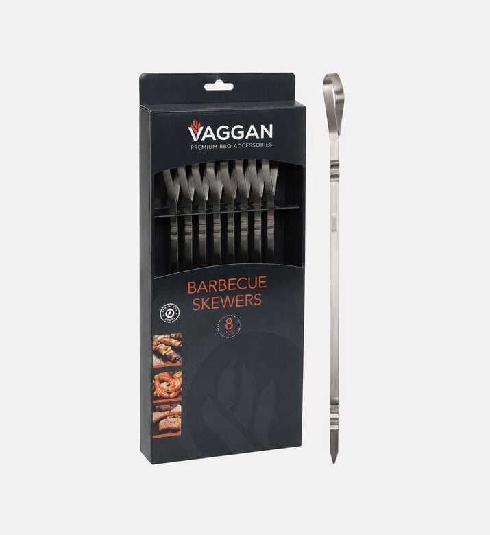 Home Deco and More Stainless Steel 8-piece Bbq Skewer Set, Packshot View