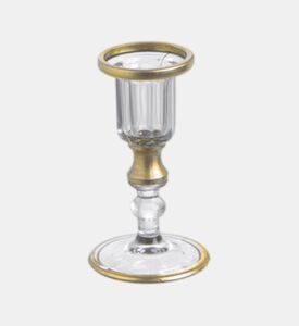 Glass Round Base Candle Holder