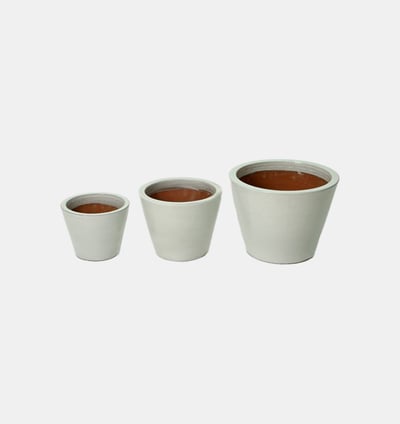 Glazed Planter 3-piece Set