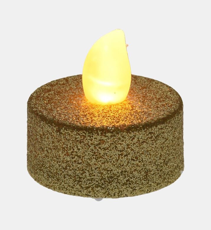 Home Deco and More Tealight Led Gold Glitter 6pcs, Packshot View