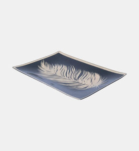 Edg Glass Feather Rectangular Plate, Packshot View
