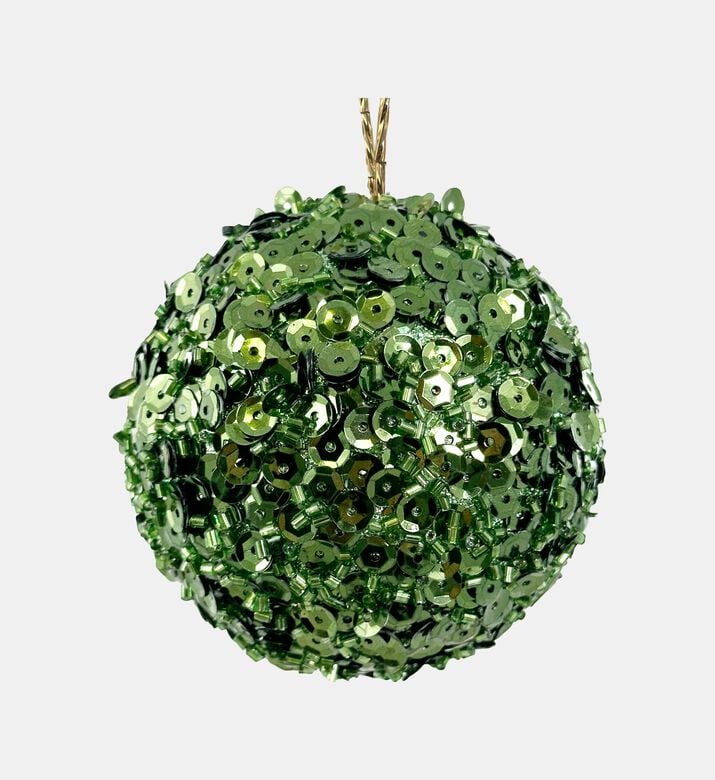 Shishi Sequins-layered Hanging Ball, Green, 8-cm, Packshot View