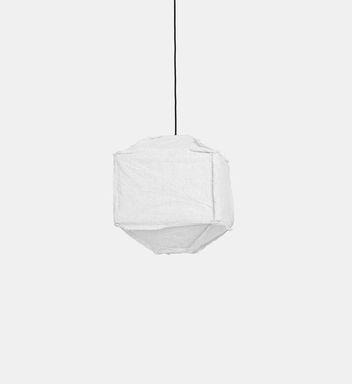 Light and Living Titan Fabric Rustic Hanging Lamp, White, 40x50-cm, Packshot View