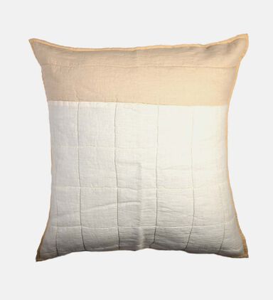 Linen Color Block Throw Pillow