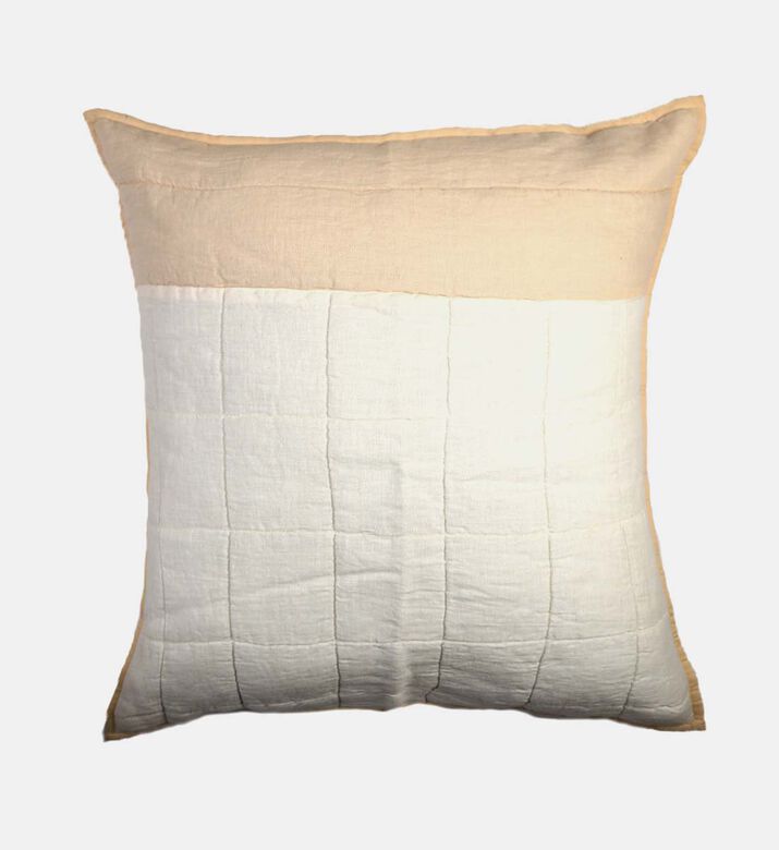 Linen Color Block Throw Pillow