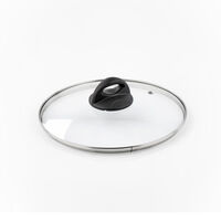 Simple Glass Handled Round Lid