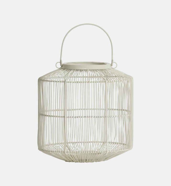 Light and Living Mertola Wire Hurricane, Cream, 25x20x26-cm, Packshot View