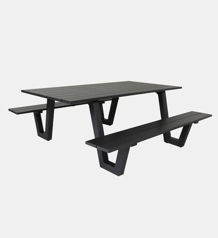 Home Deco and More Lakeside Aluminum Bench Table, Packshot View