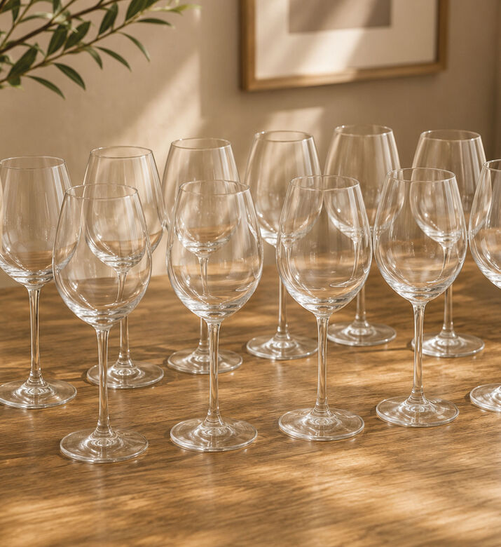 Home Deco and More Vinissimo Wine Glass 12-piece Set, Transparent, 580-ml, Packshot View