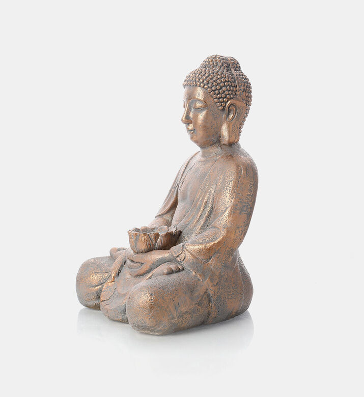 Home Deco and More Mango Wood Solar Buddha, Packshot View