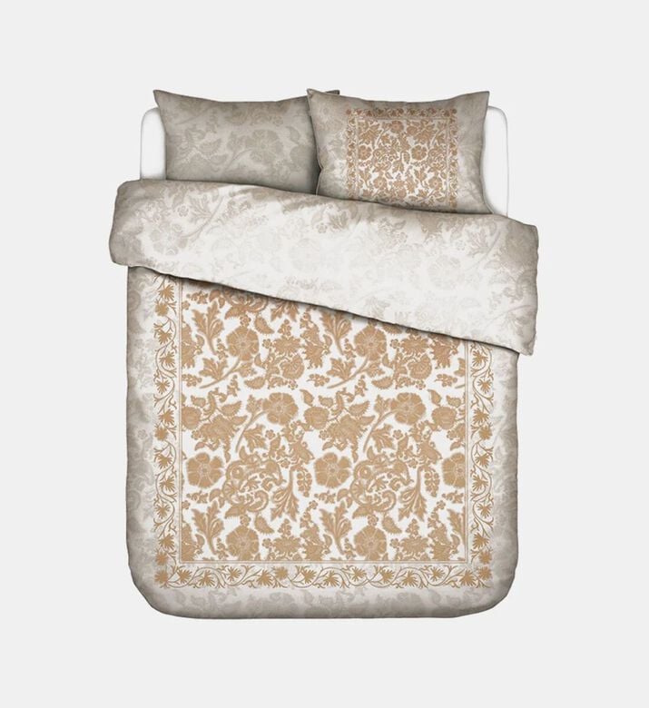 Essenza Maere Cotton Satin Duvet Cover, White, 200x220-cm, Packshot View