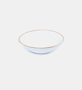 Gold-rimmed Porcelain Breakfast Bowl