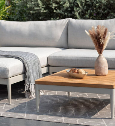 Topaz Teak Wood Corner Lounge