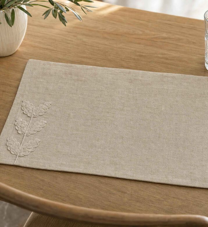 Home Deco and More Fuse Embroidered Table Mat, Model View