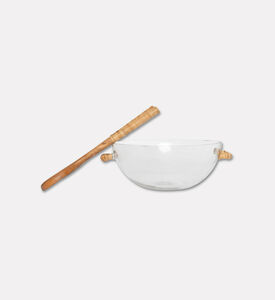 Home Deco and More Bamboo Side Handles Bowl, Packshot View