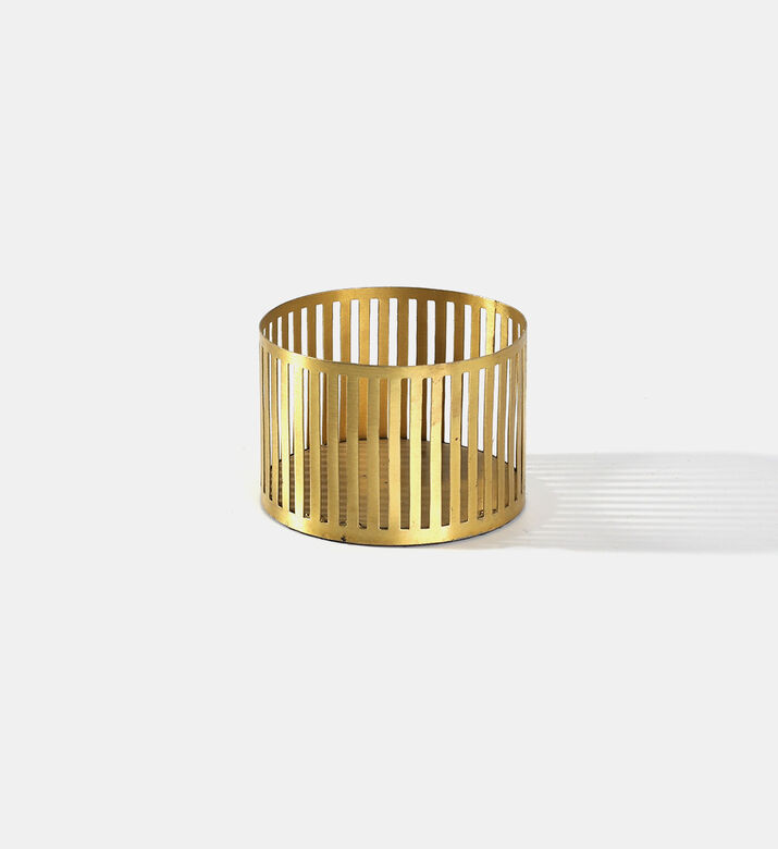 Golden Stripes Candle Holder
