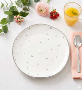 Home Deco and More Heart 4-piece Dessert Plate Set, Packshot View