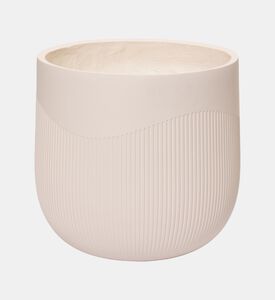 Fiber Clay Half Ribbed Planter