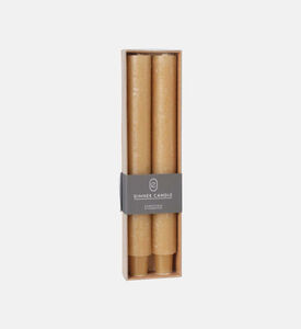 Home and Styling Cylindrical Thin Candles 2-piece Set, Yellow, Packshot View