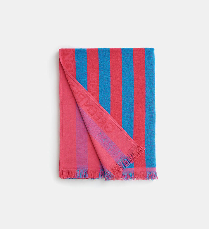 Green Petition Maris Amber Stripped Beach Towel, Fuchsia, 100x180-cm, Packshot View
