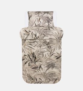 Home Deco and More Organic Print Satin Bedset, Natural, 160x200-cm, Packshot View