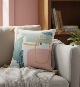 Home Deco and More Batalina Cotton Square Filled And Vaccumed Cushion, Packshot View