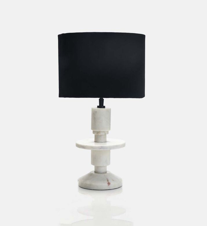 Home Deco and More Lattoo Drum Marble Table Lamp, Packshot View