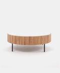 Acacia Wood Ribbed Coffee Table
