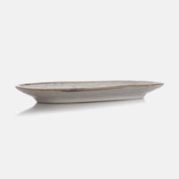 Ceramic Edge Trim Oval Plate