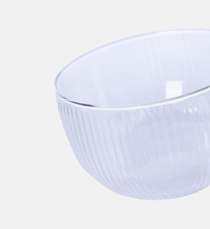 Double Wall Stripe Clear Glass Mug 2-piece Set - 500ml