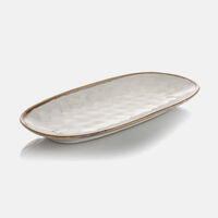 Ceramic Edge Trim Oval Plate