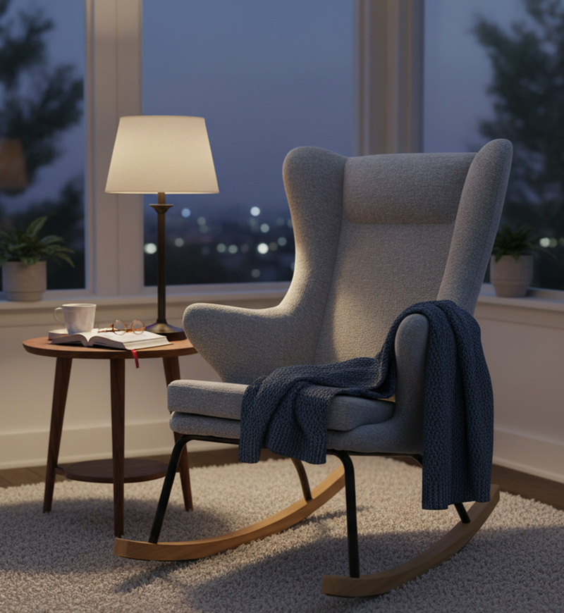 Dolly Ash Wood Steel Rocking Chair