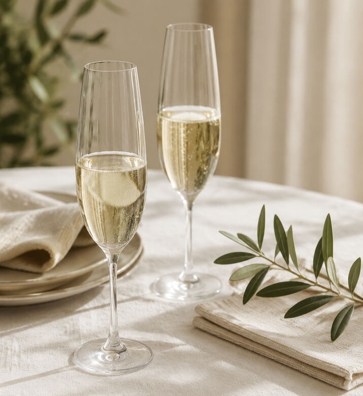Home Deco and More Crystalline 2-piece Wine Glass Set, Transparent, 260-ml, Packshot View