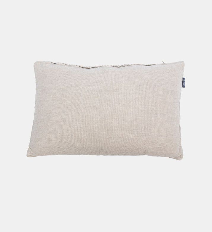 Home Deco and More Mirva Cotton Rectangular Filled And Vaccumed Cushion, White, Packshot View