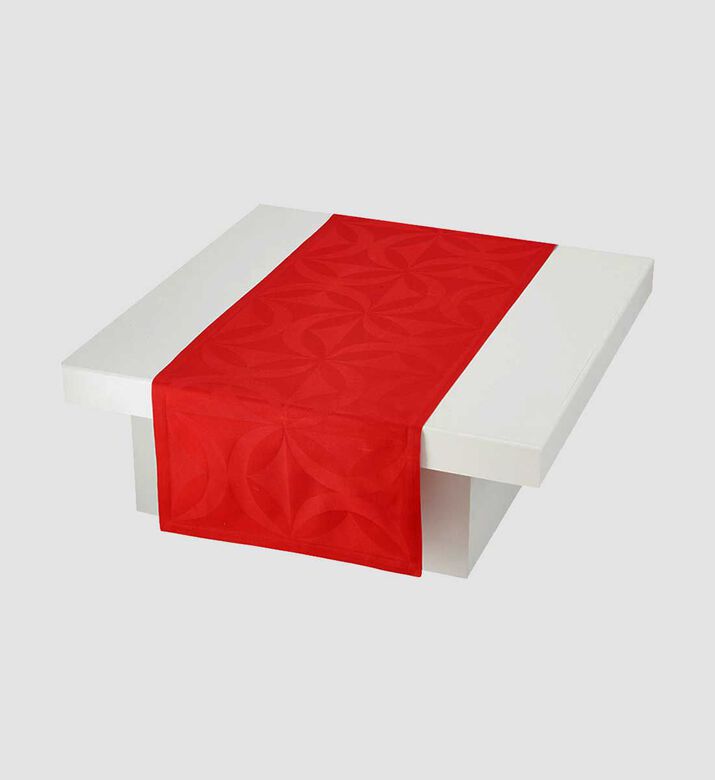 Jacquard Poppy Ellipse Fabric Runner, Packshot View