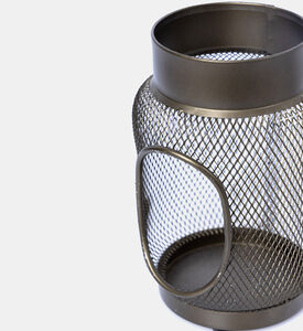 Iron Round Cage Lantern 12x12x18 Cm