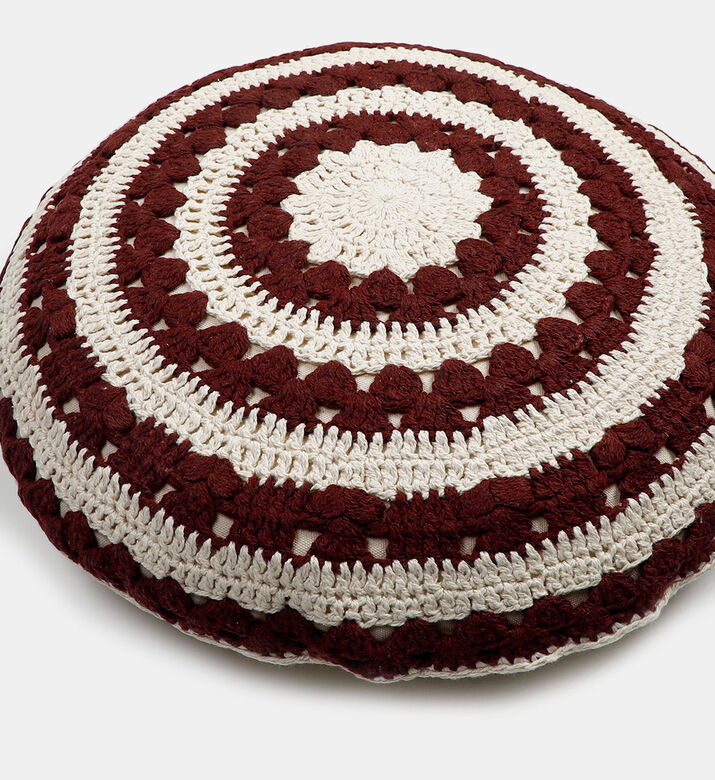 Hellebore Cotton Round Cushion