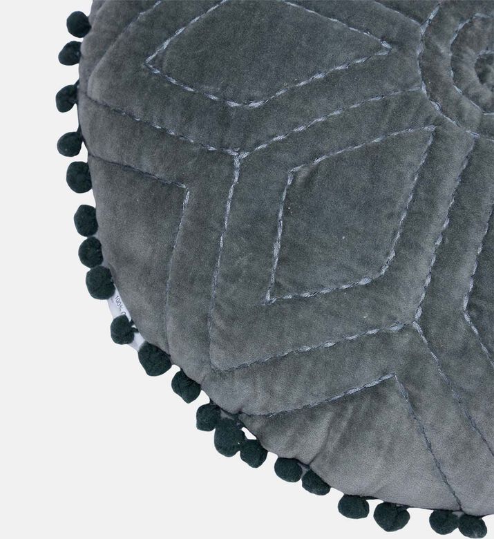 Home Deco and More Alamy Pompom Embellished Cushion 40 Cm, Green, Packshot View
