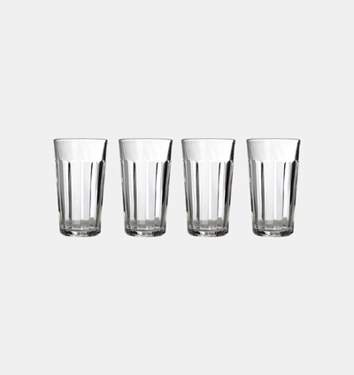 Striped High Drinking Glasses 4-piece Set