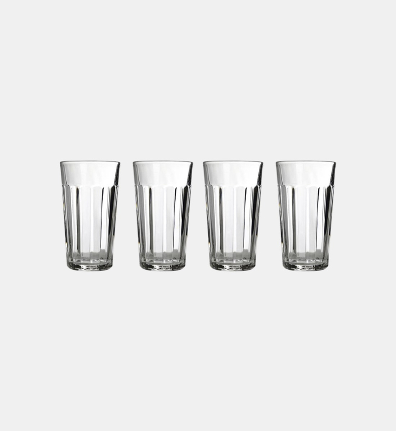 Striped High Drinking Glasses 4-piece Set