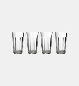 Striped High Drinking Glasses 4-piece Set