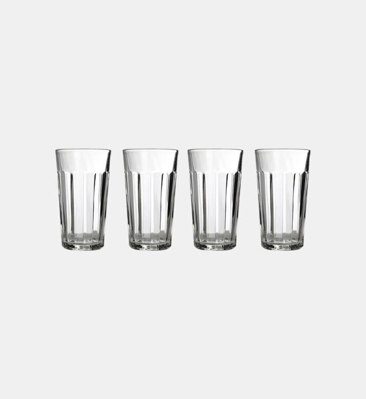 Striped High Drinking Glasses 4-piece Set