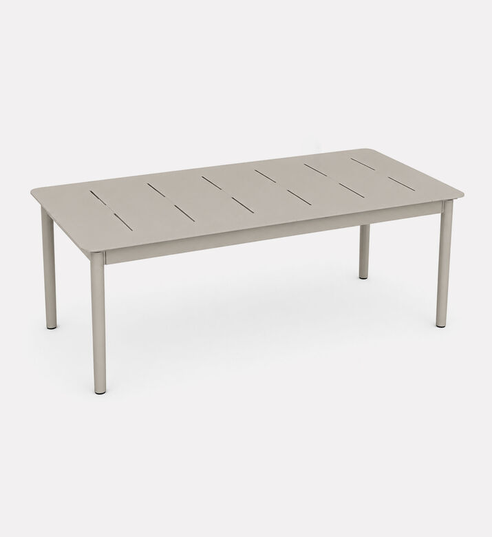 Home Deco and More Laser-cut Aluminum Extension Dining Table, Taupe, Packshot View