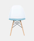 Plastic Wood Legs Contrasted Chair