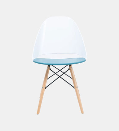 Plastic Wood Legs Contrasted Chair