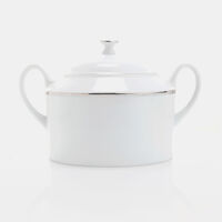 Porcelain Silver Trim Soup Tureen