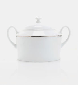 Porcelain Silver Trim Soup Tureen