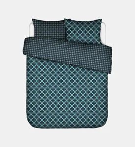 Essenza Teades Cotton Satin Duvet Cover, Blue, 200x220-cm, Packshot View