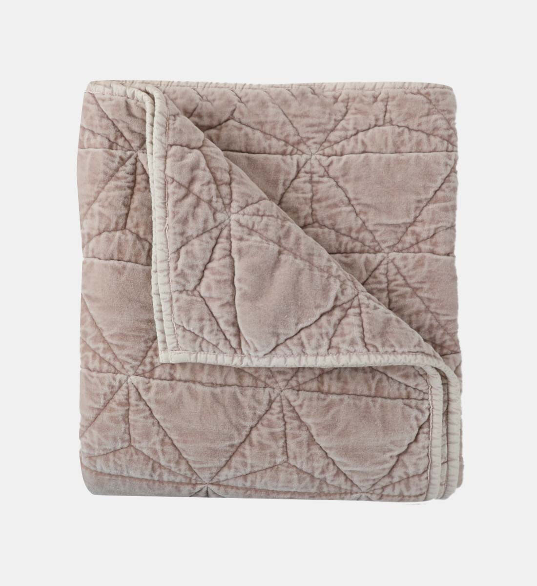 Quilted Velvet Throw