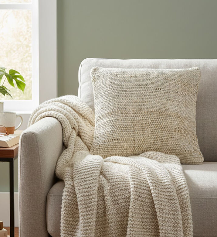 Home and Styling Jutta Plain Filled And Vaccumed Cushion, Packshot View